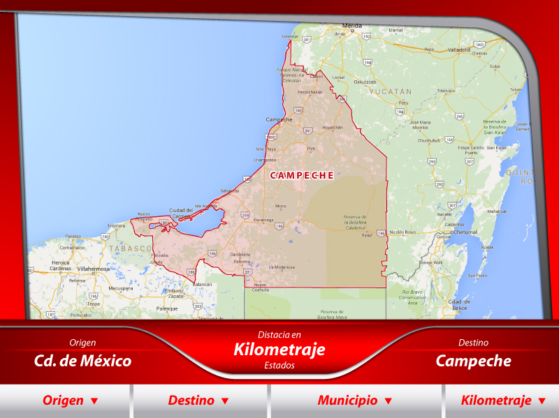Transportes de la Ciudad de México a Campeche