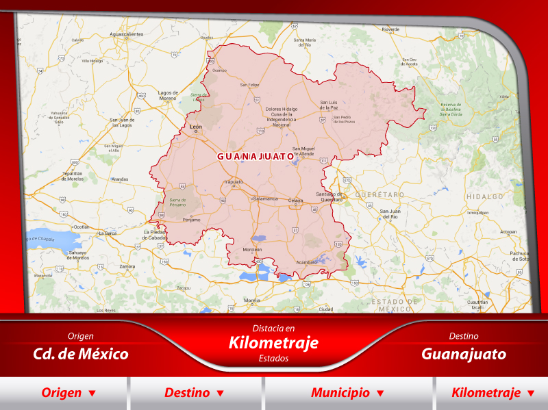 Transportes de la Ciudad de México a Guanajuato