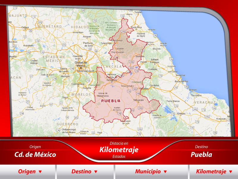Transportes de la Ciudad de México a Puebla