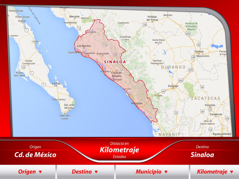 Transportes de la Ciudad de México a Sinaloa