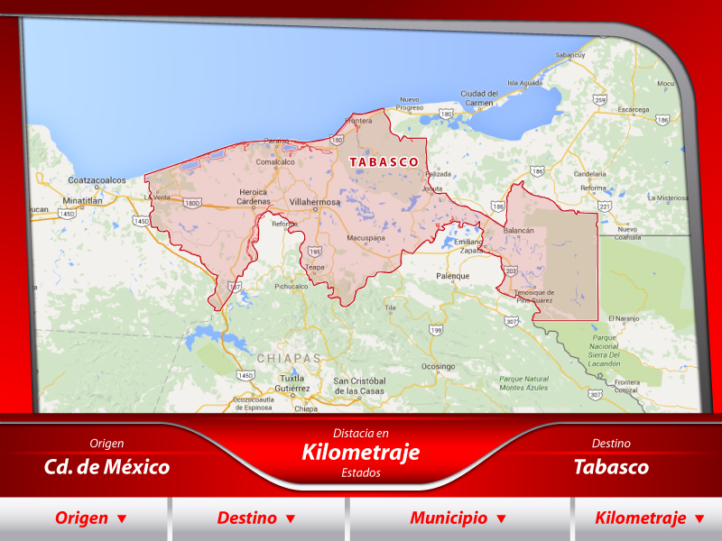 Transportes de la Ciudad de México a Tabasco