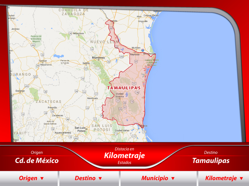 Transportes de la Ciudad de México a Tamaulipas