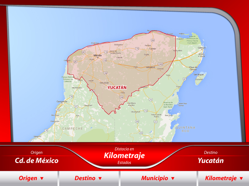 Transportes de la Ciudad de México a Yucatán